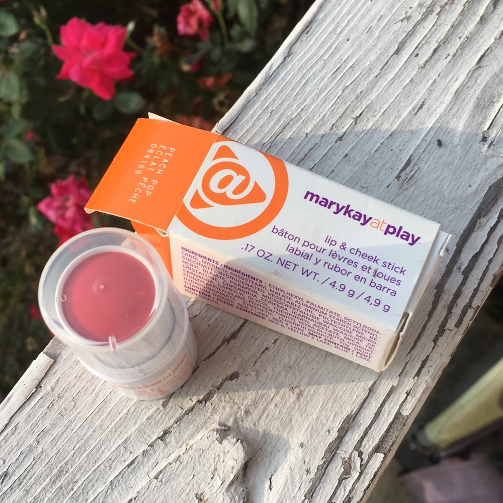 Peach Pop an Orangey Pink Lip & Cheek stick